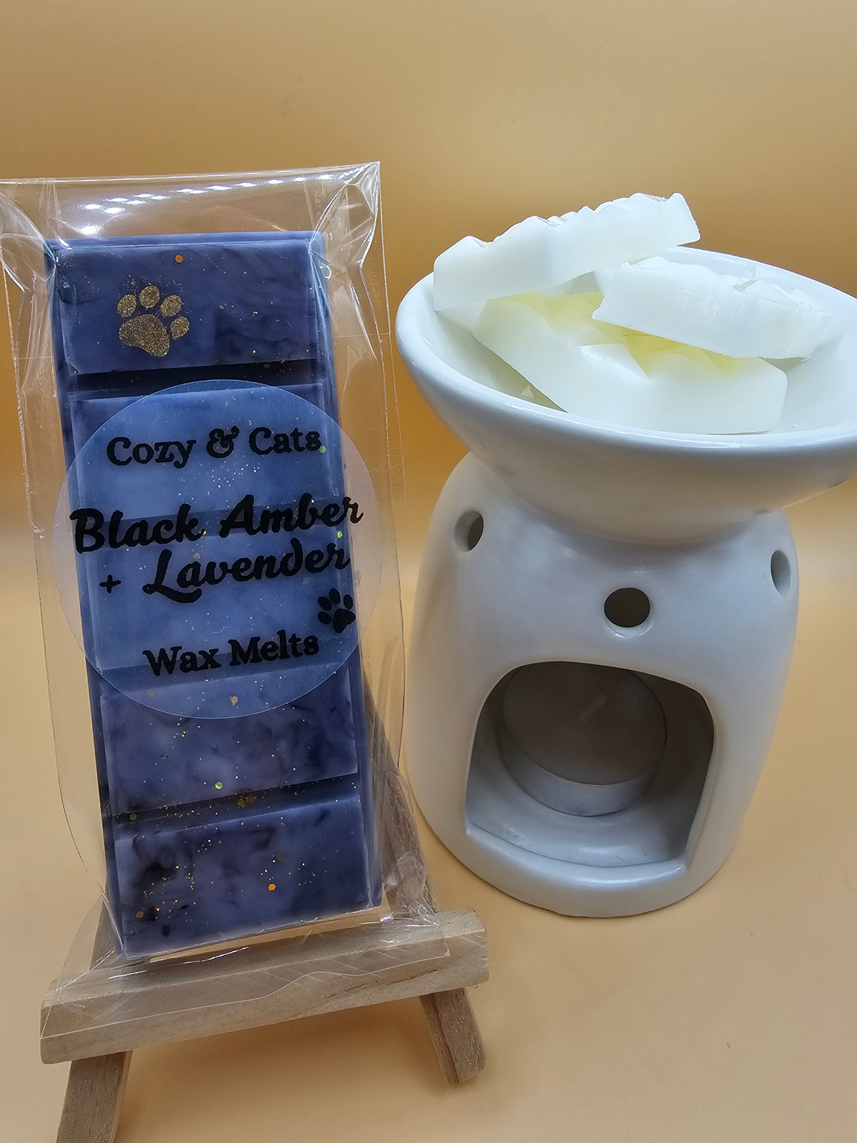 Black Amber + Lavender Wax Melt Snapbar